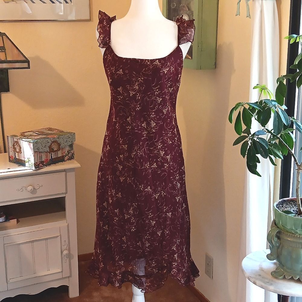 Meghan Matthews Burgundy Dress
